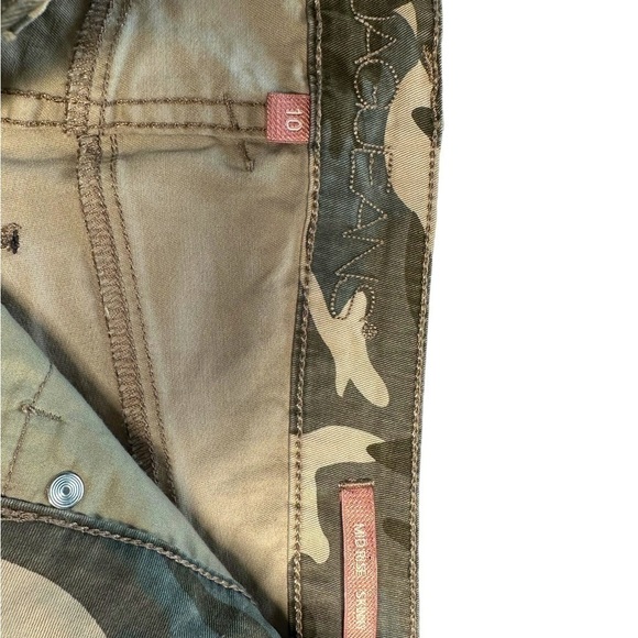 Jag green camo mid rise, skinny jeans with gold glittery stripe down side - Picture 6 of 7